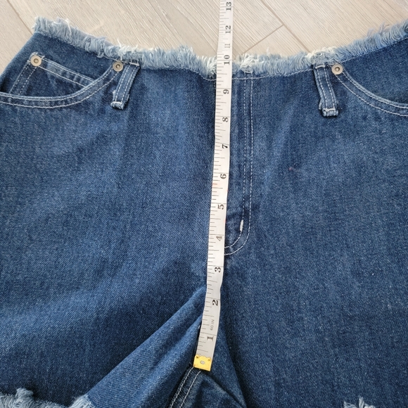 VINTAGE Festival Shorts High Rise Raw Hem Brooklyn Blues Size 7/8 - Picture 6 of 9